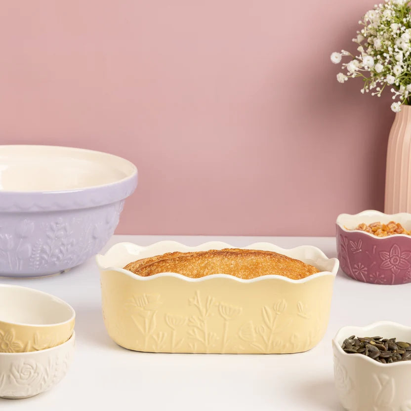 Mason Cash Meadow Yellow Loaf Pan