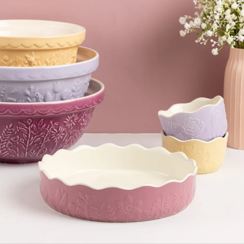 Mason Cash Meadow Pink Pie Dish
