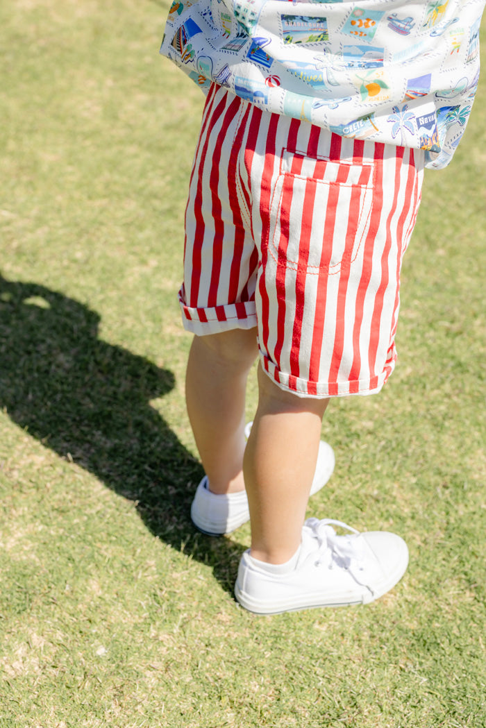 Red Stripe Short