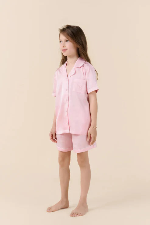 Mini Sonia Silky Satin Short PJ Set