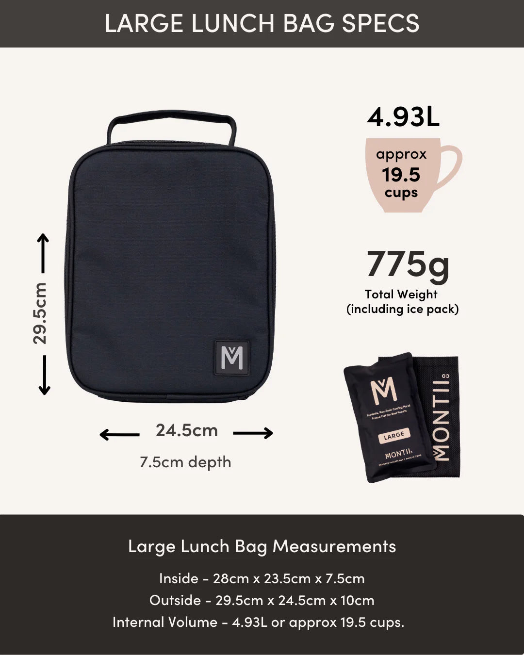 Insulated Lunch Bag Midnight