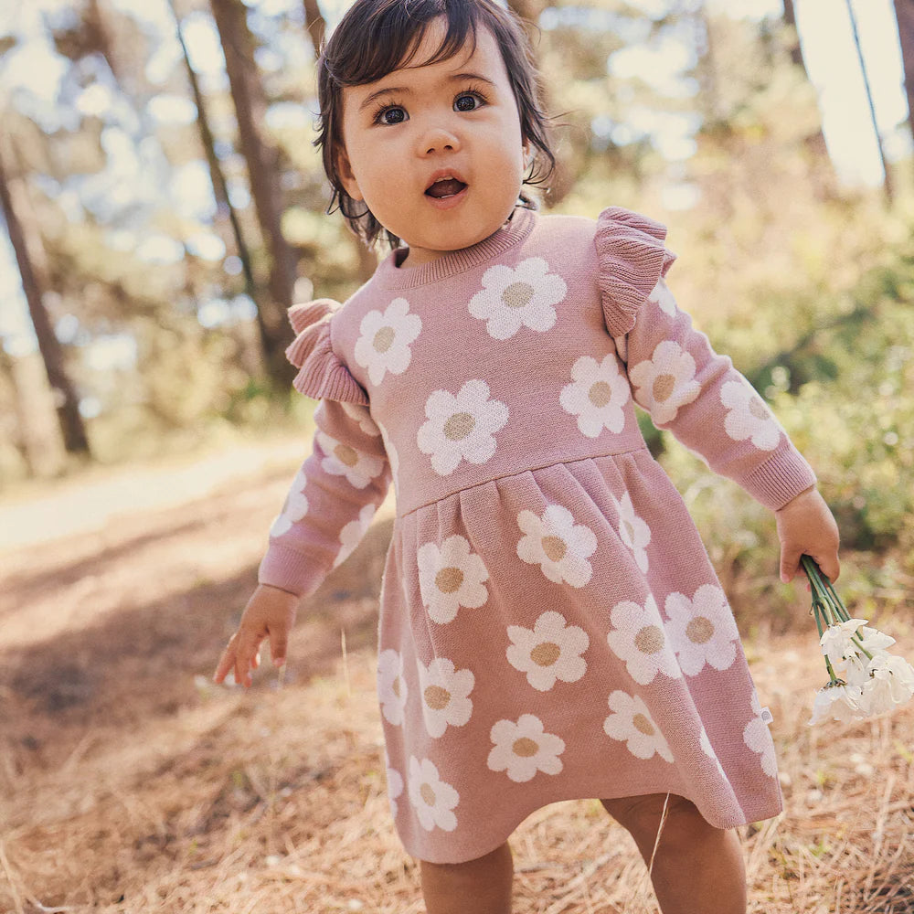 Knit Dress Wood Rose