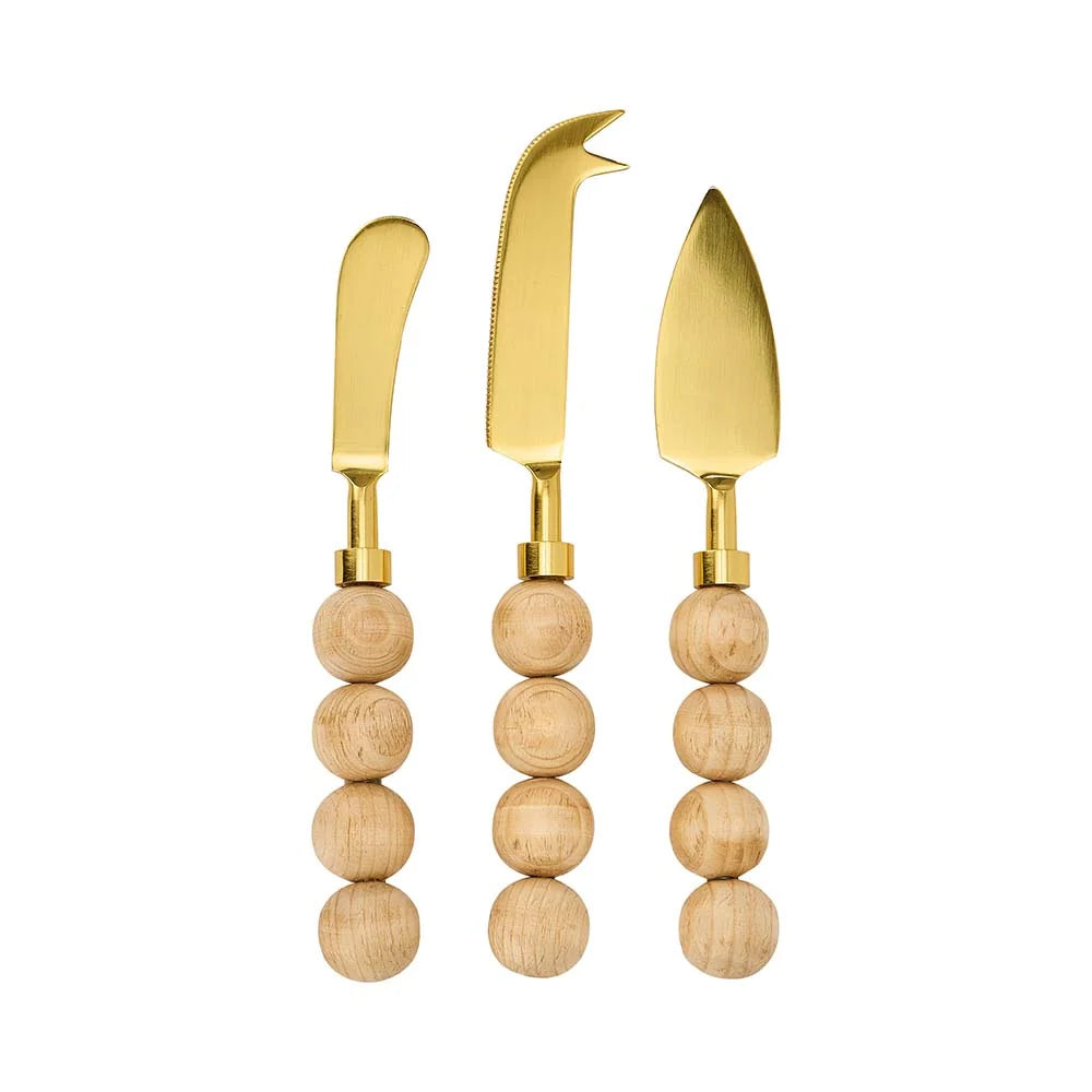 Orb Cheese Knife 3pc Set Natural