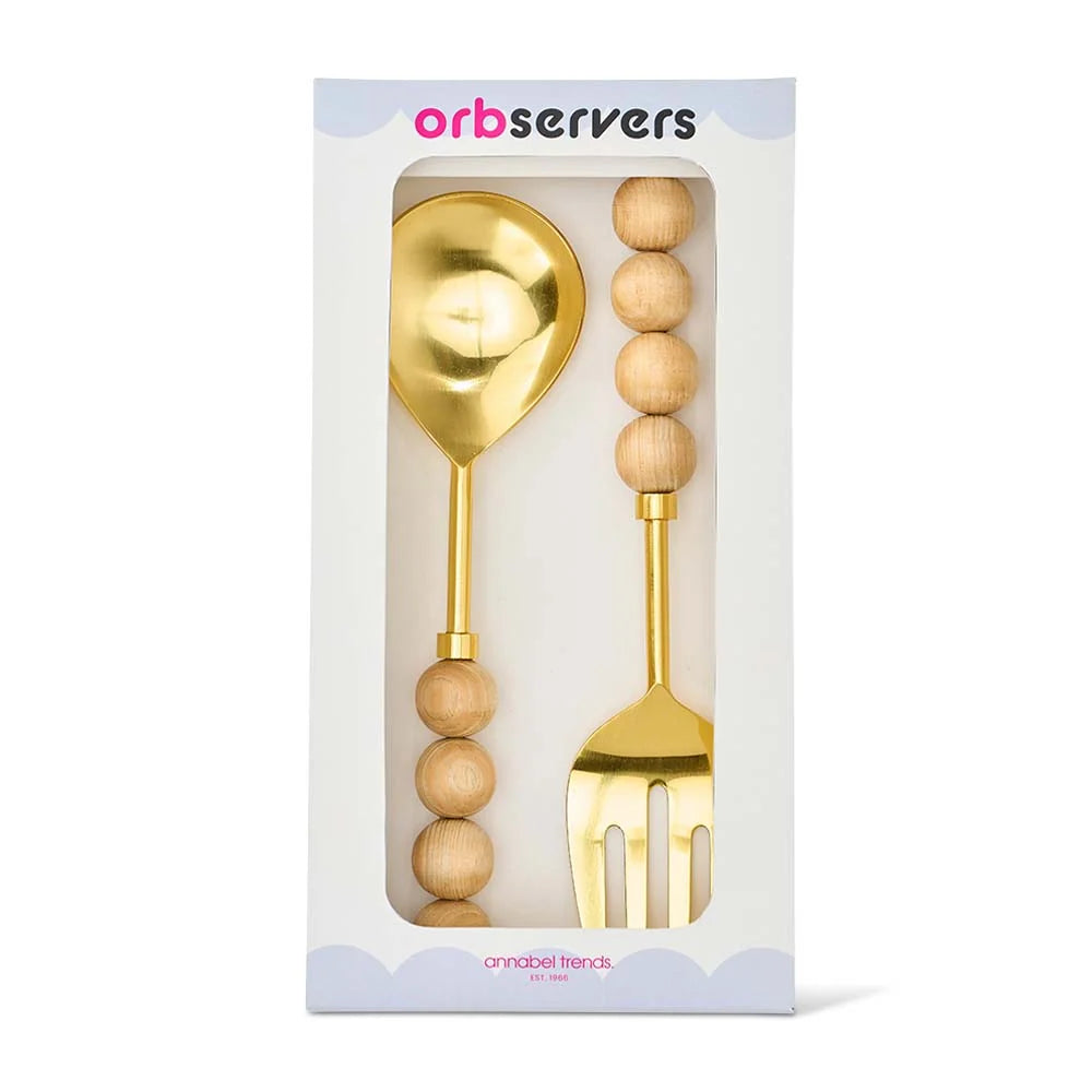 Orb Salad Servers Natural