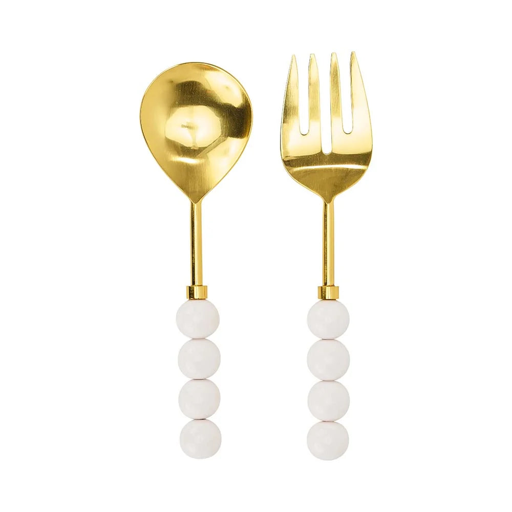 Orb Salad Servers White