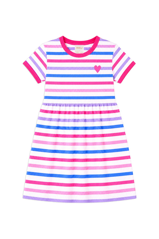Pretty Stripe Rib Dress