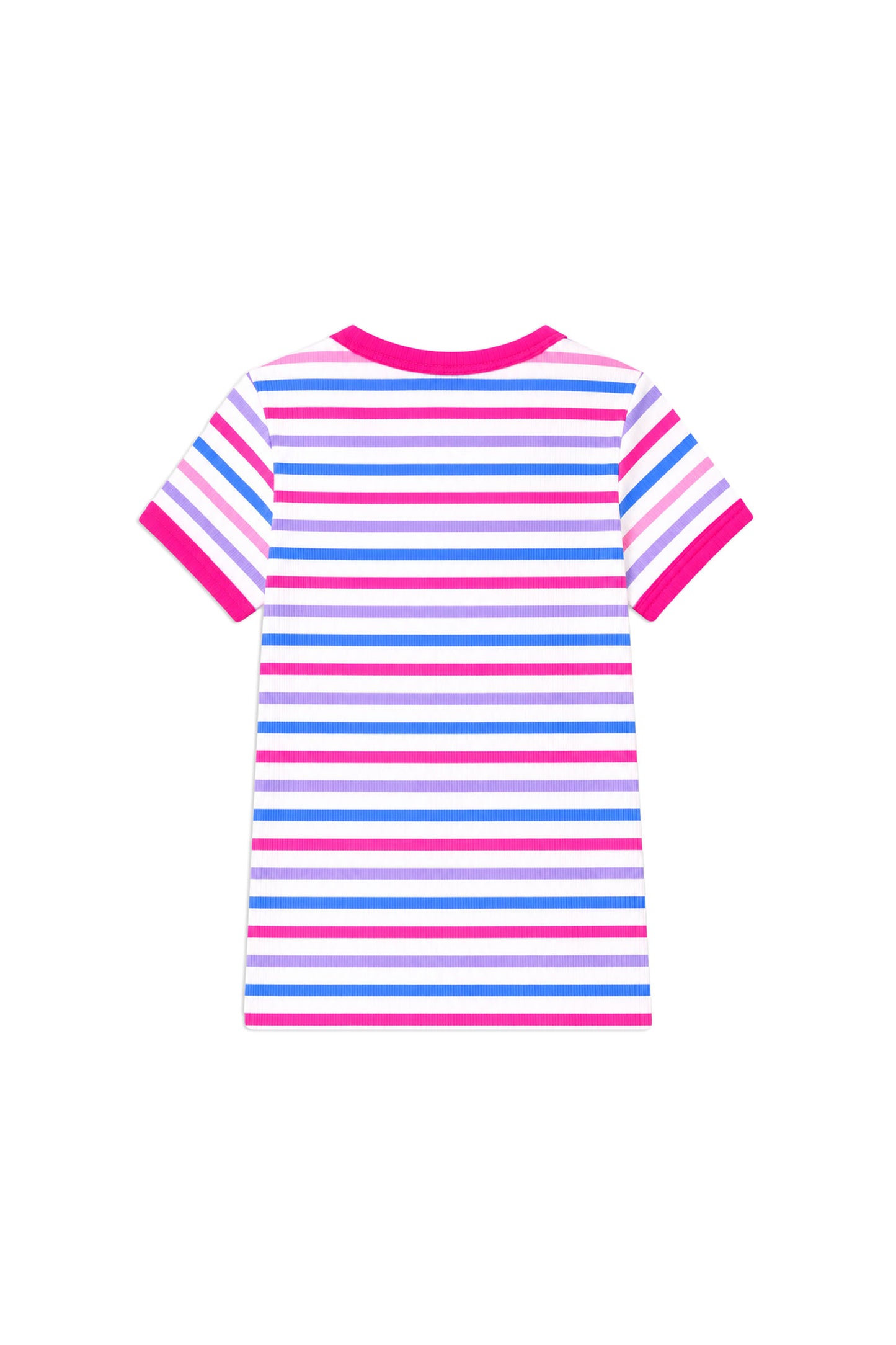 Pretty Pink Stripe Rib Tee