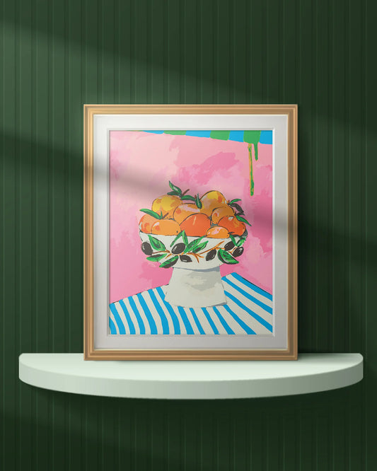 Paint By Numbers Bowl Of Oranges