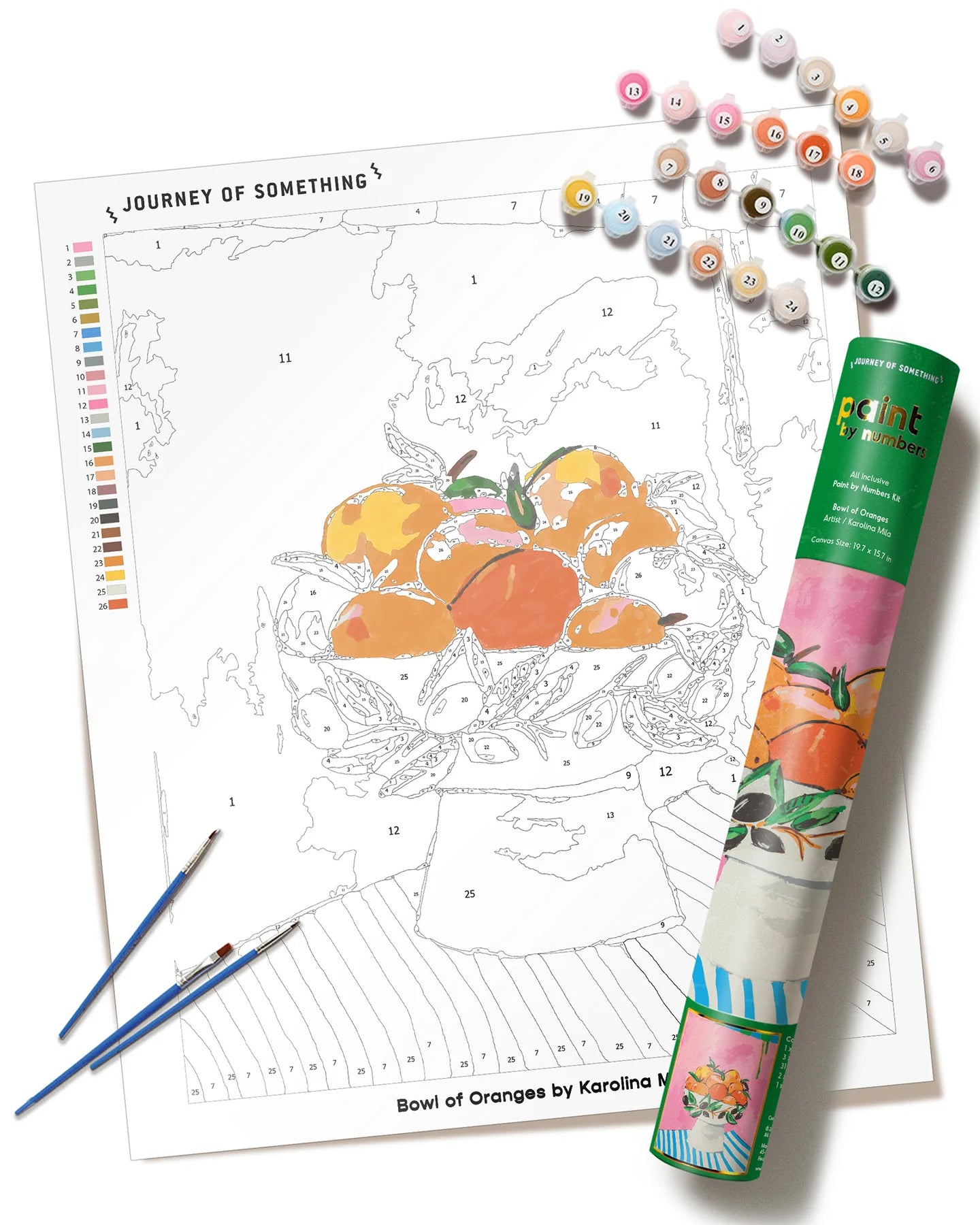 Paint By Numbers Bowl Of Oranges