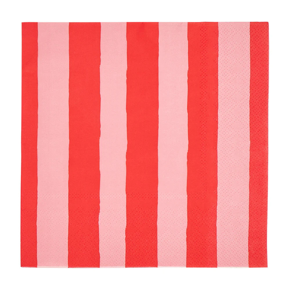 Paper Napkin Red Stripe 20pc