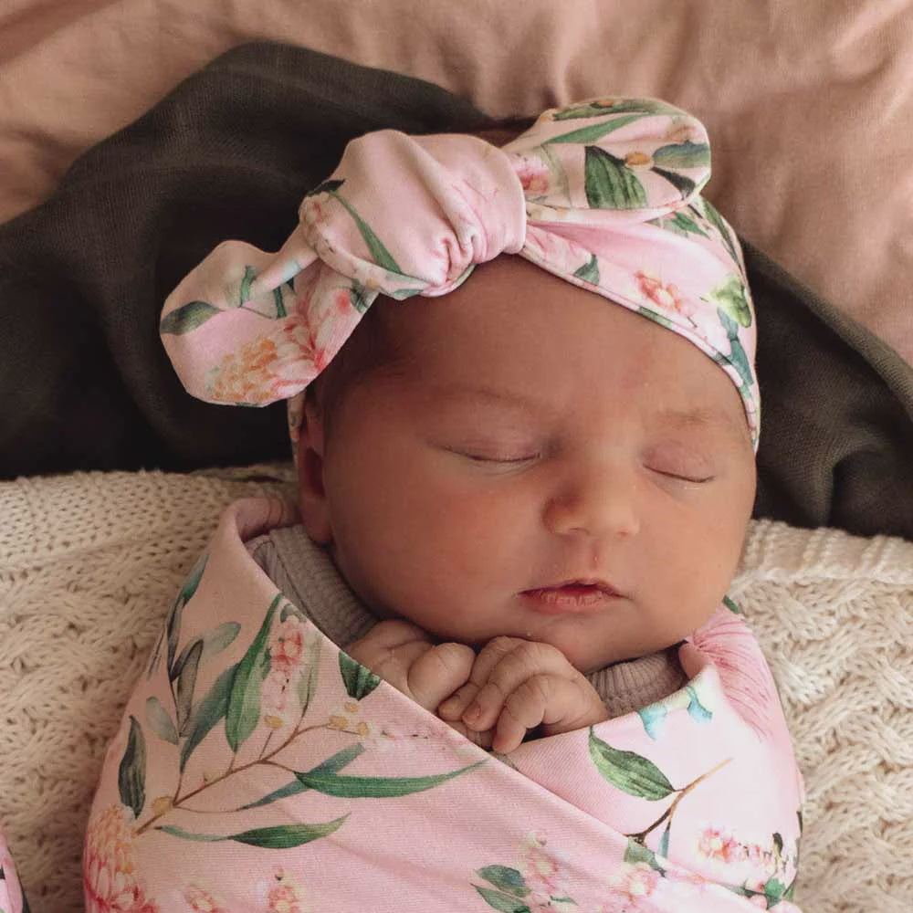 Pink Wattle Topknot Headband