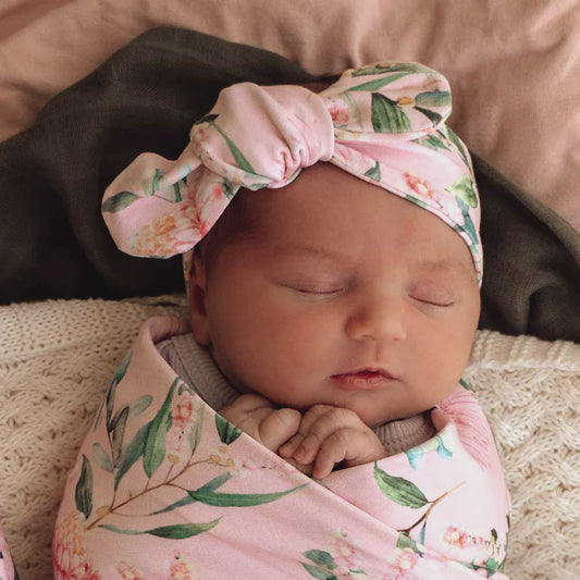 Pink Wattle Topknot Headband