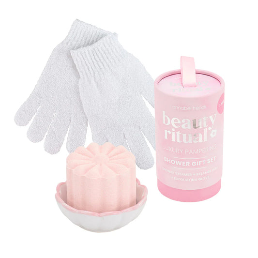 Beauty Ritual Shower Gift Set Dusty Pink 3pc