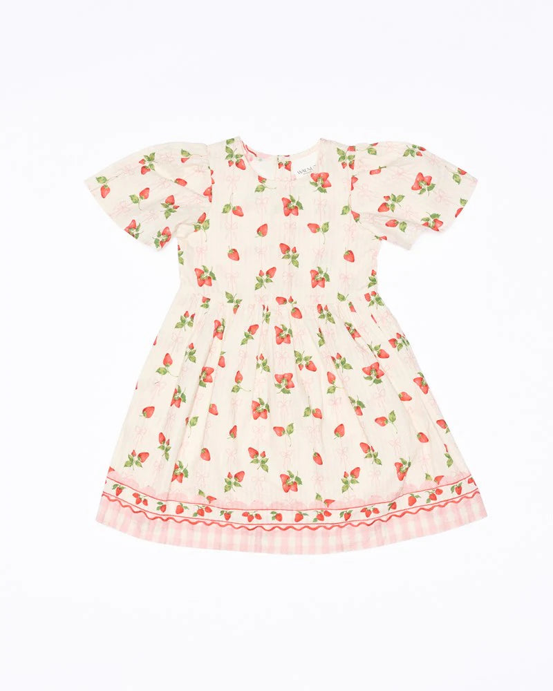 Poppy Dress Strawberries and Cream