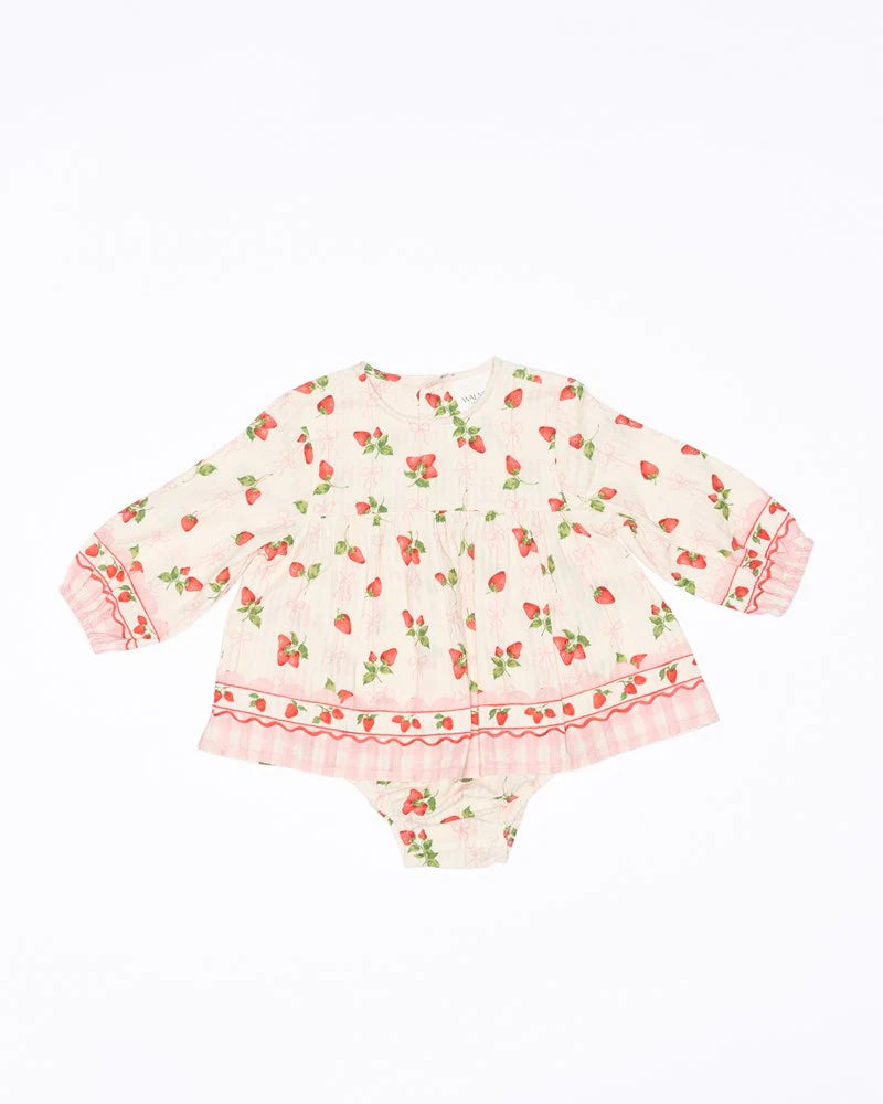 Poppy Romper Strawberries and Cream