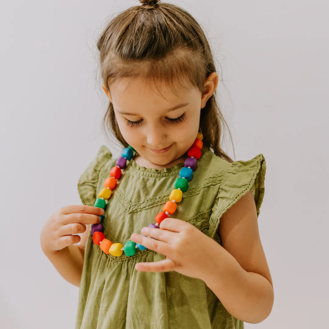 Princess & Pea Necklace Rainbow Bright