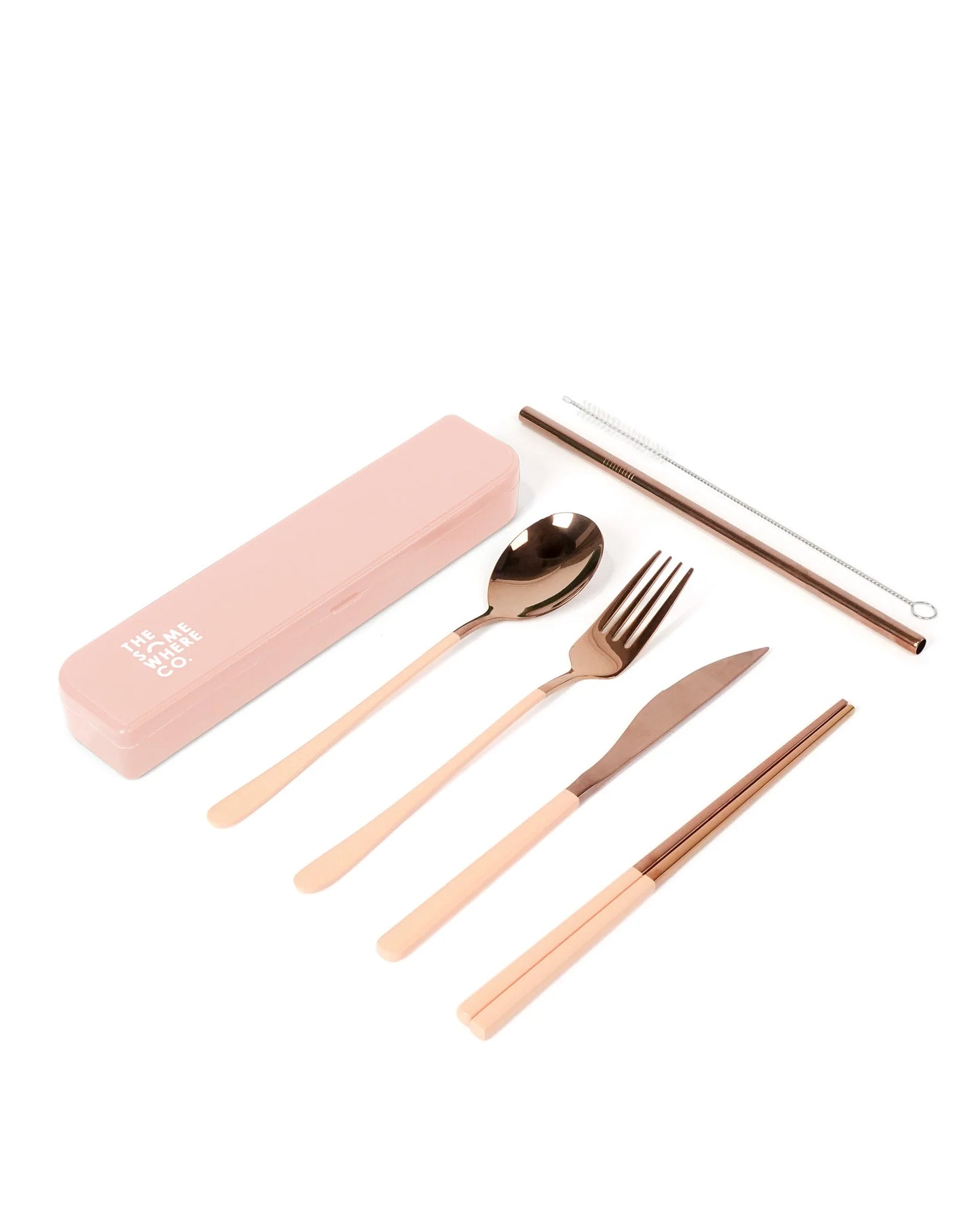 Take Me Away Cutlery Kit - Rose Gold Blush Handle