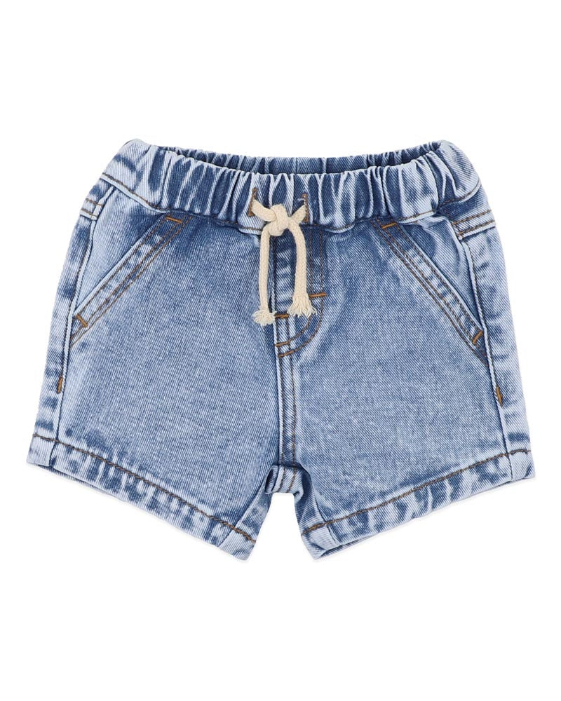 Boys Acid Wash Denim Shorts