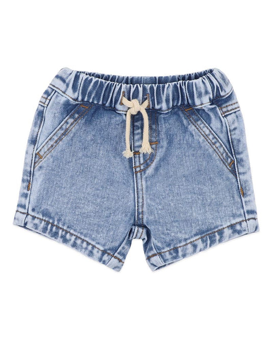 Boys Acid Wash Denim Shorts