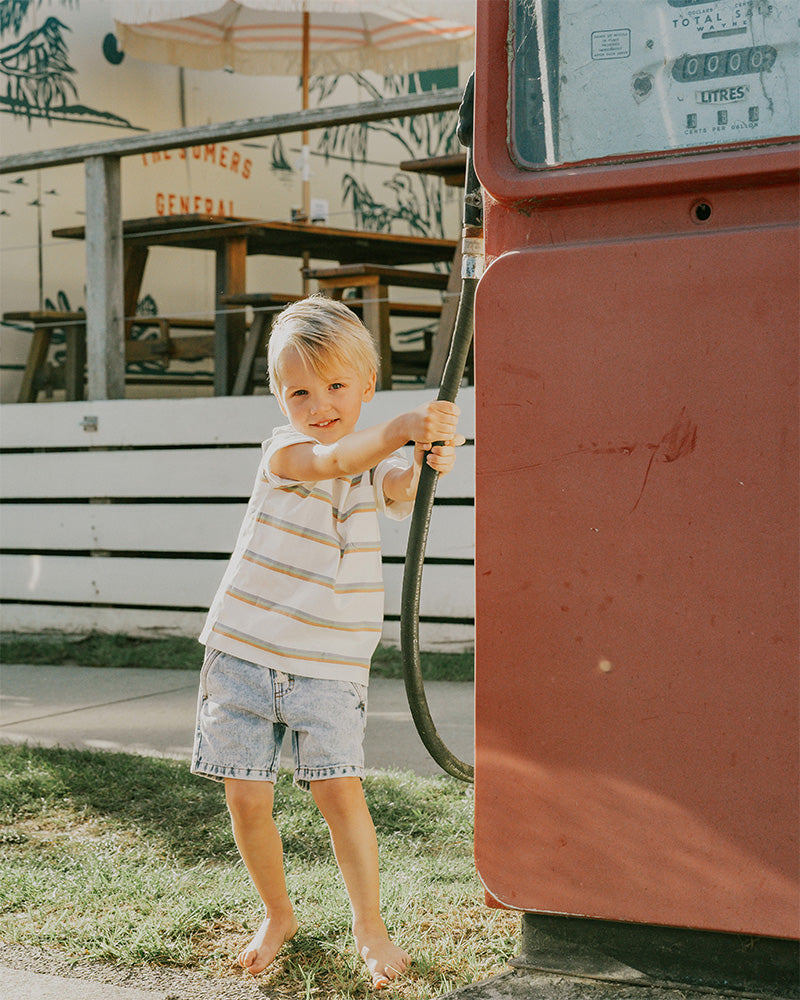 Boys Acid Wash Denim Shorts