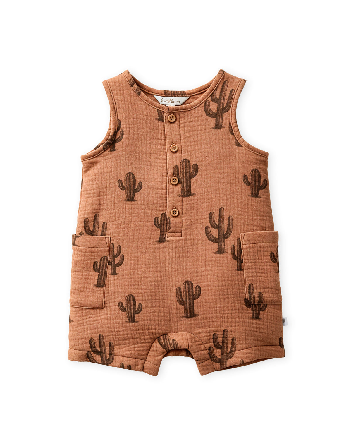 Phoenix Cactus Button Up Romper