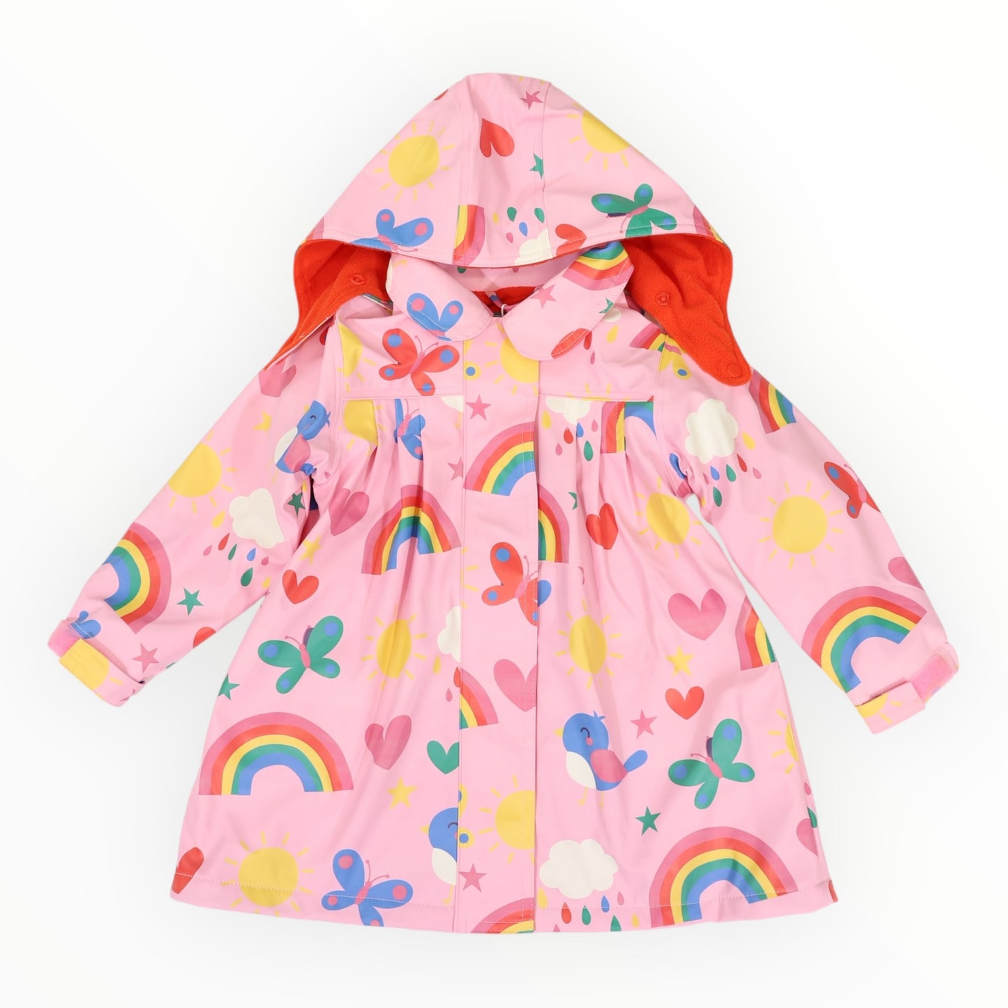 Spring Rainbow Raincoat Pink