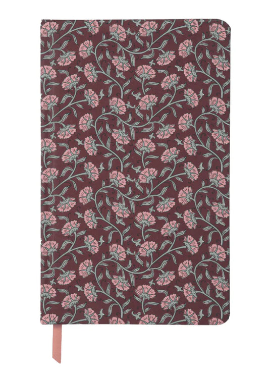 Soft Touch Journal Burgundy Vintage Floral