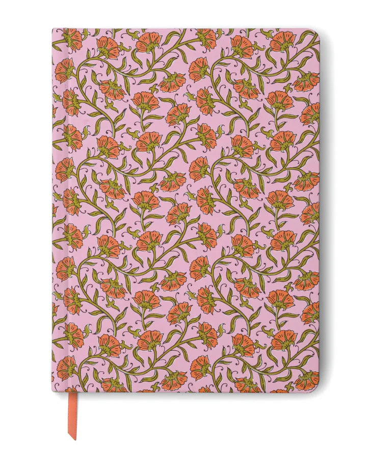 Jumbo Soft Touch Journal Pink Vintage Floral