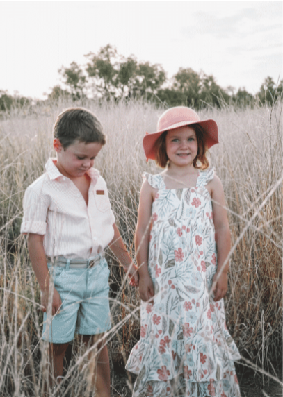 Boys Dress Shirt Tangerine Pinstripe