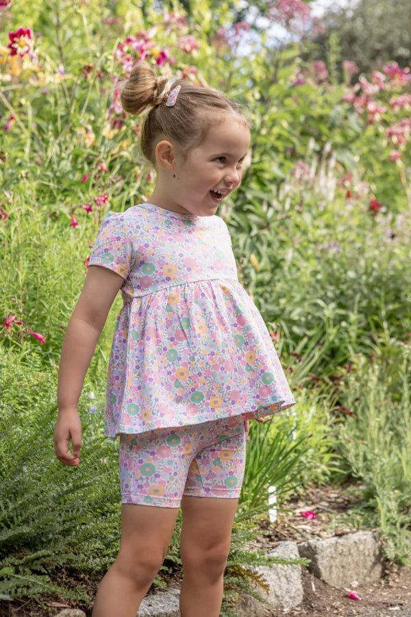 Pastel Garden Bike Short