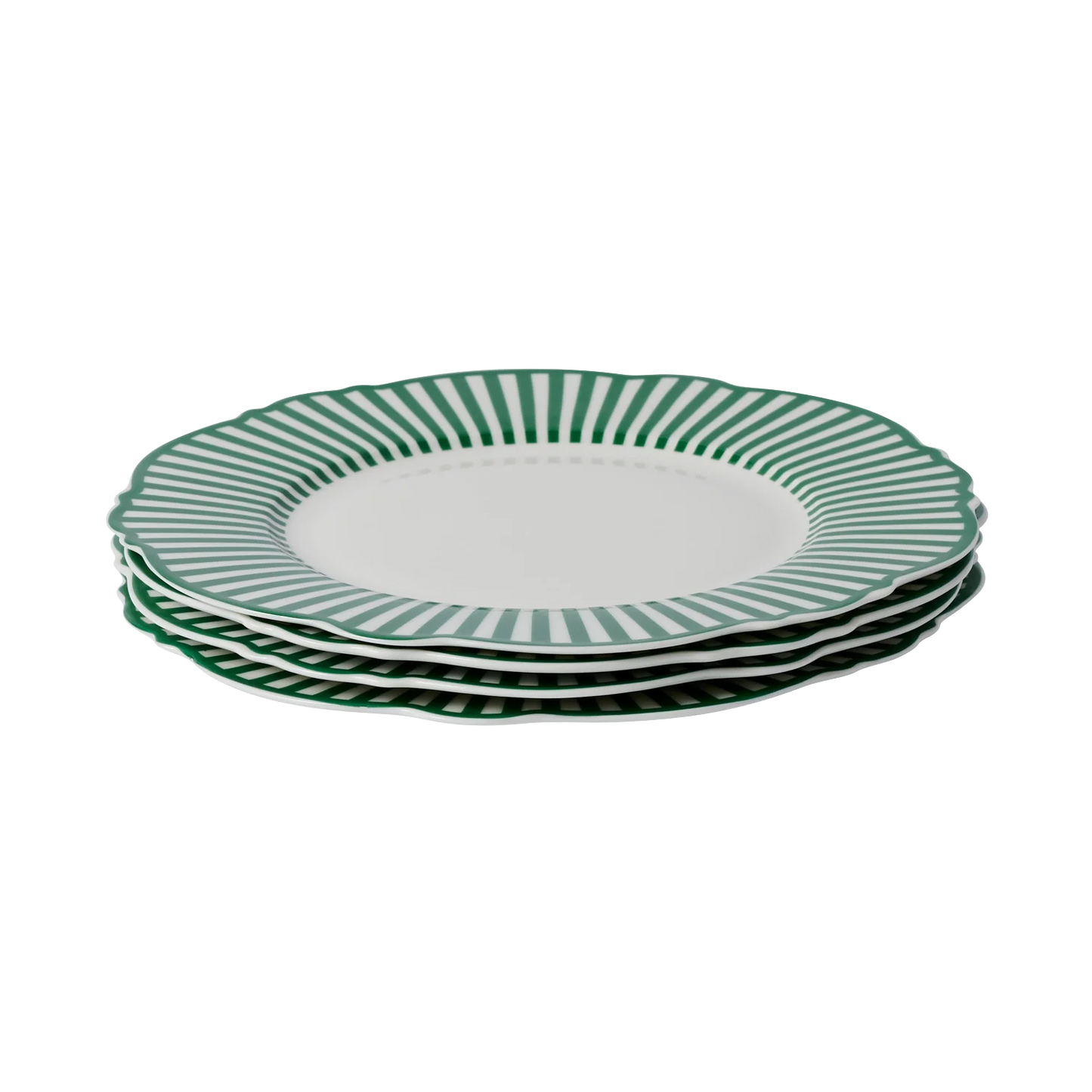 Forest Green Wave Side Plates Set of 4