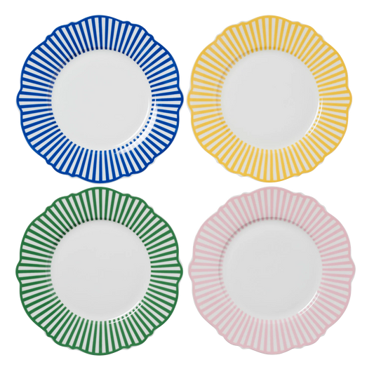 Multicolour Wave Side Plate Set of 4