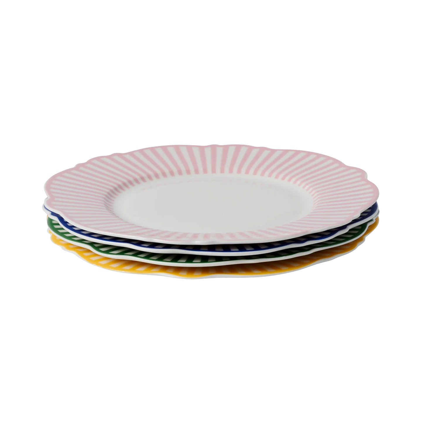 Multicolour Wave Side Plate Set of 4