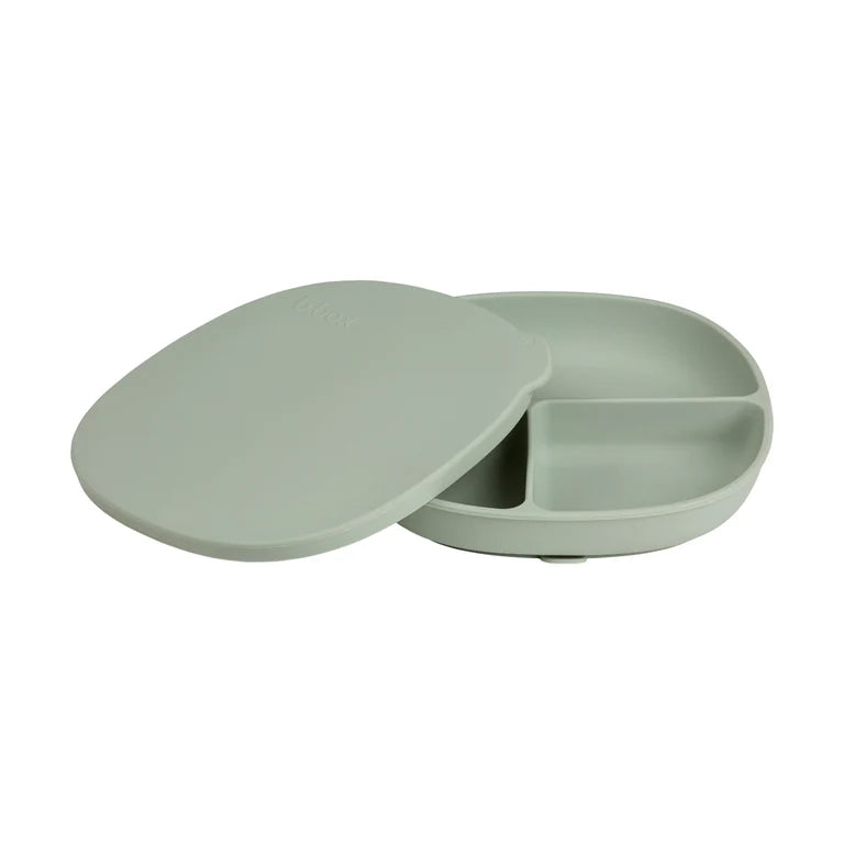 Silicone Plate & Lid Sage