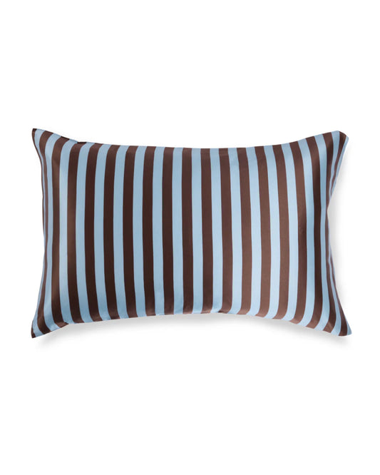 Silk Pillowcase Iced Chocolate Stripes