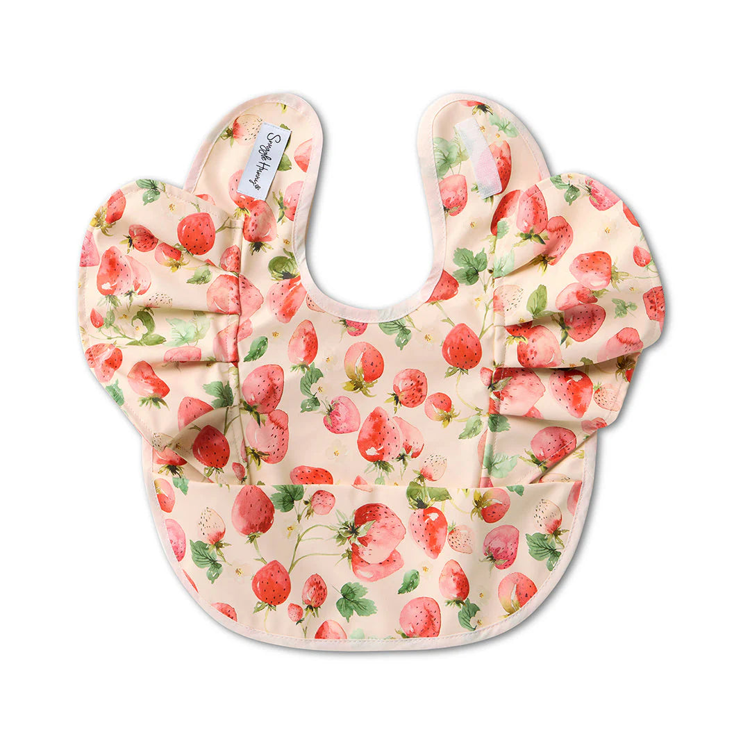 Strawberry Frill Snuggle Bib
