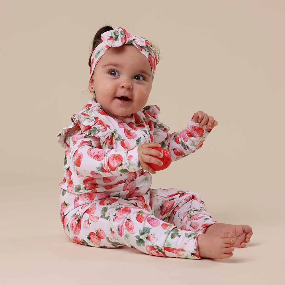 Strawberry Snugglesuit Convertible Romper