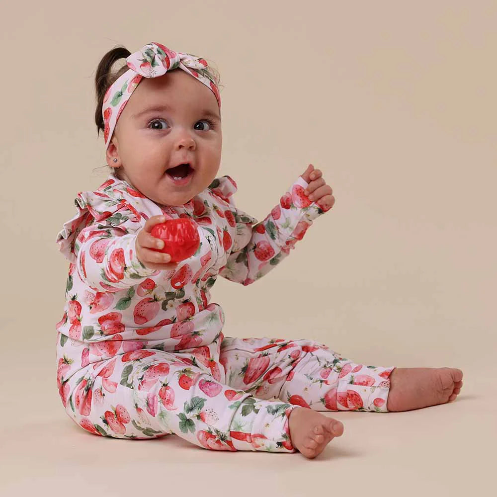 Strawberry Snugglesuit Convertible Romper