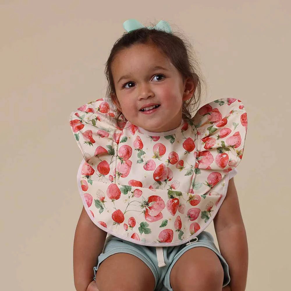 Strawberry Frill Snuggle Bib