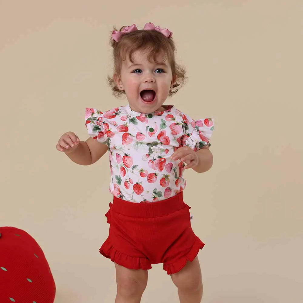 Strawberry Short Sleeve Bodysuit