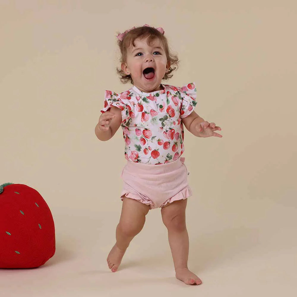 Strawberry Short Sleeve Bodysuit