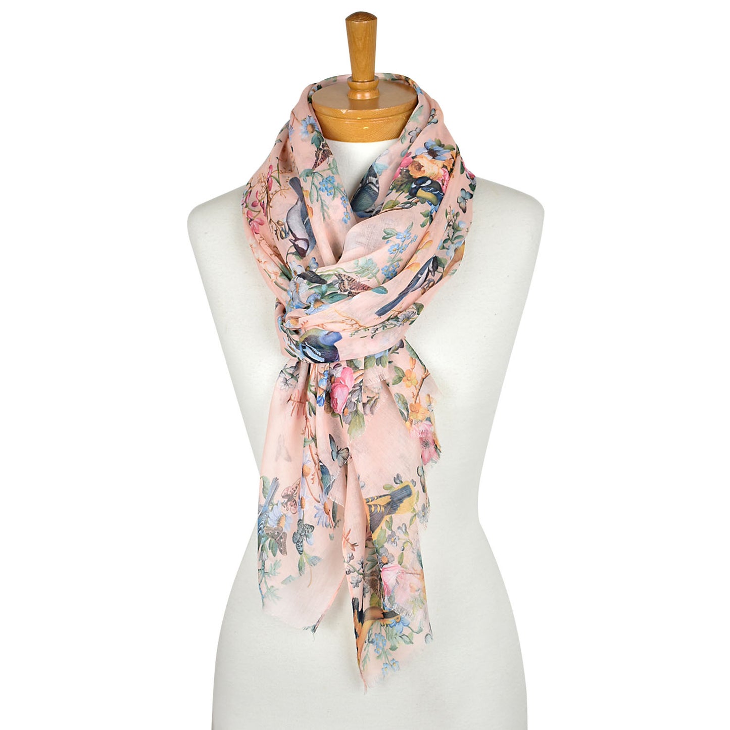 Pink Bird Garden Scarf