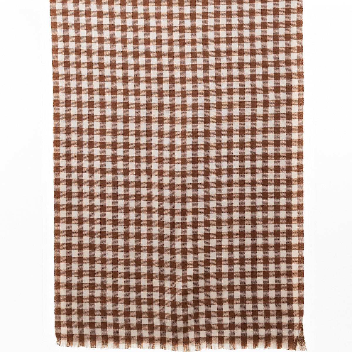 Small Gingham Scarf Brown