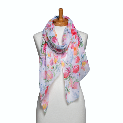 Watercolour Floral Scarf