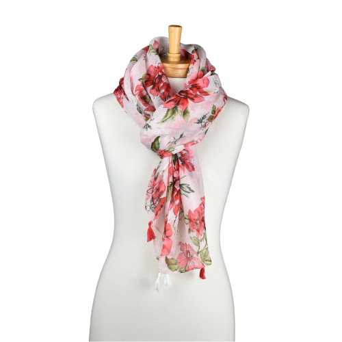Buttercup Floral Tassel Scarf