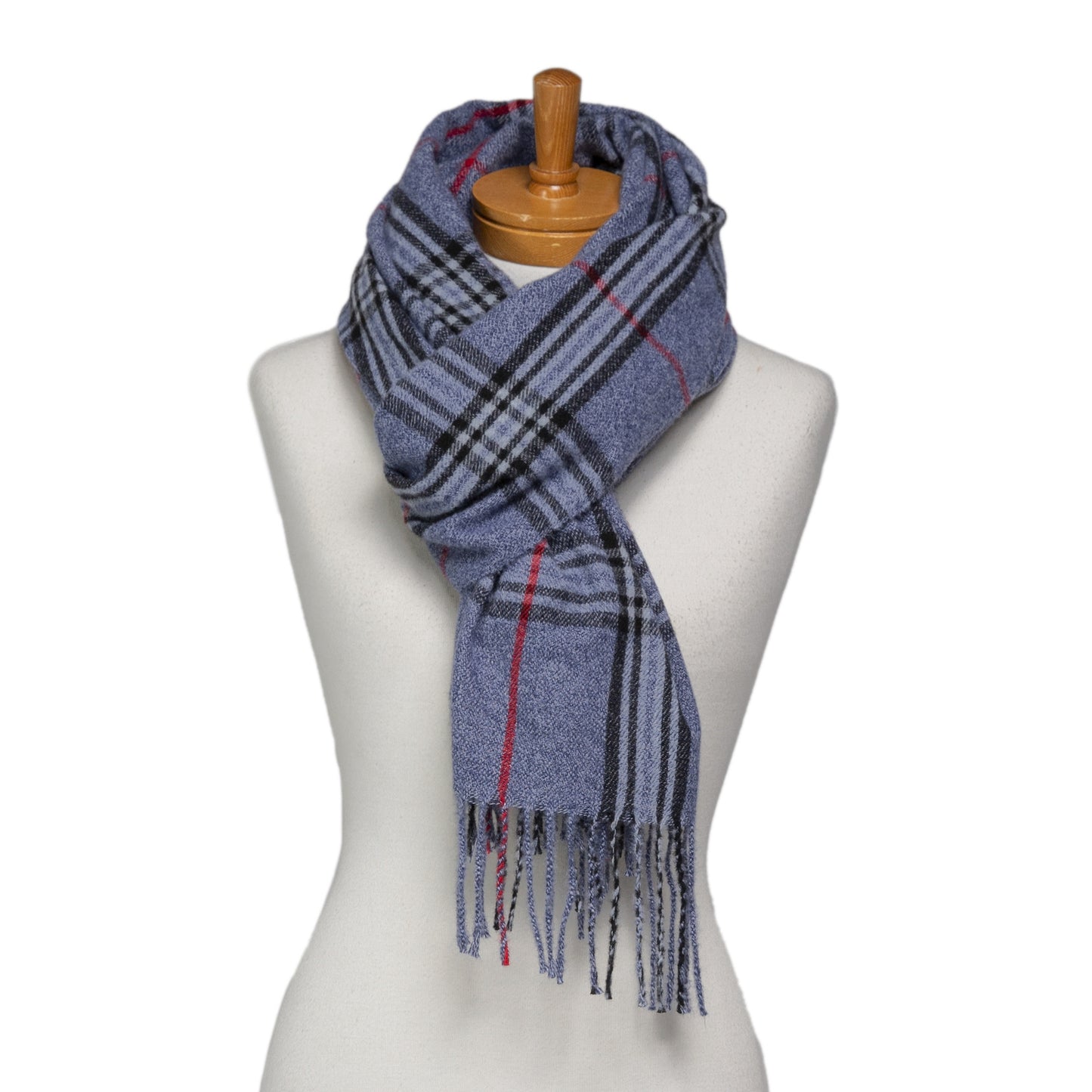 Denim Basque Plaid Scarf