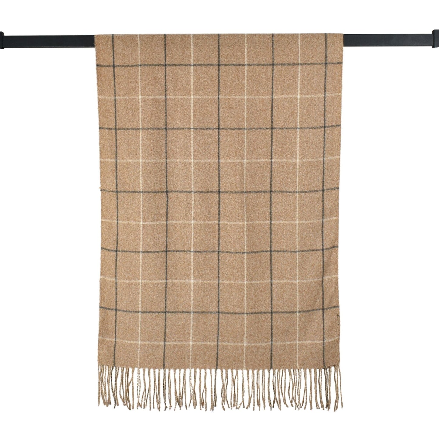 Grid Check Scarf Brown