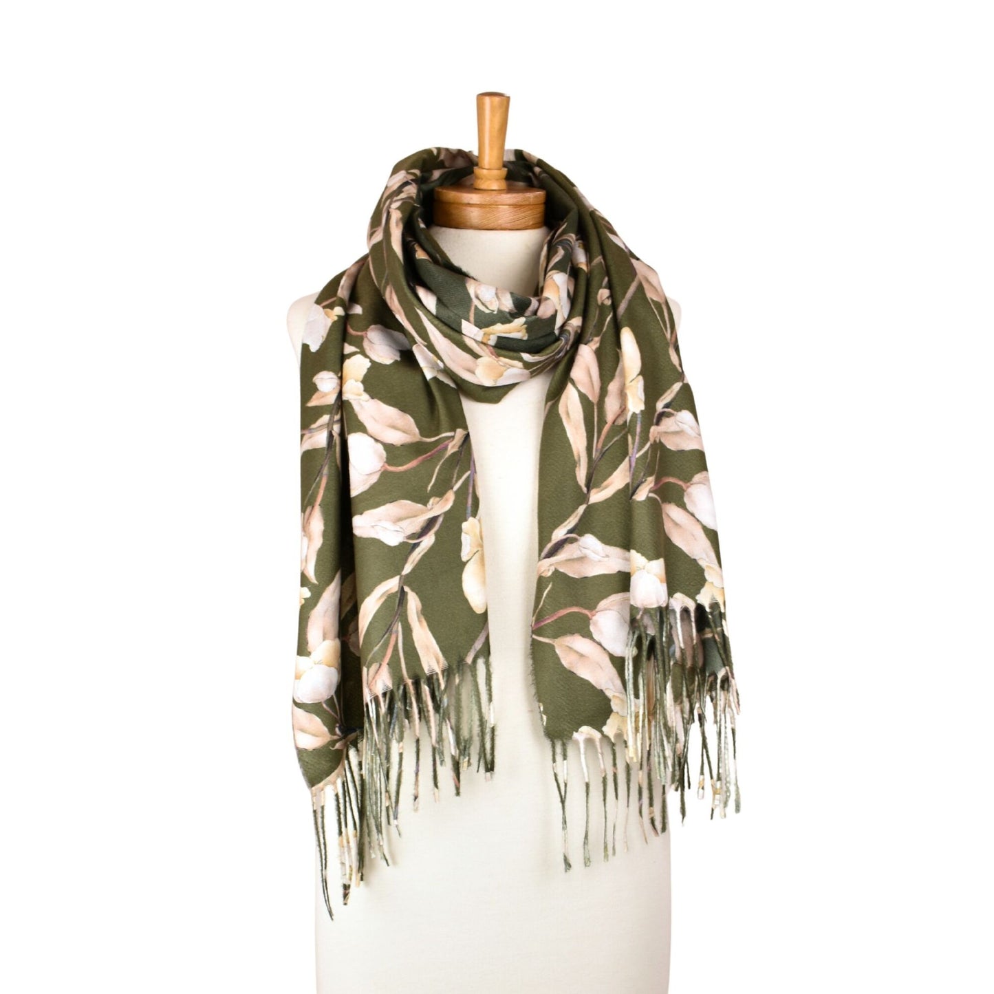 Magnolia Garden Scarf Olive Green