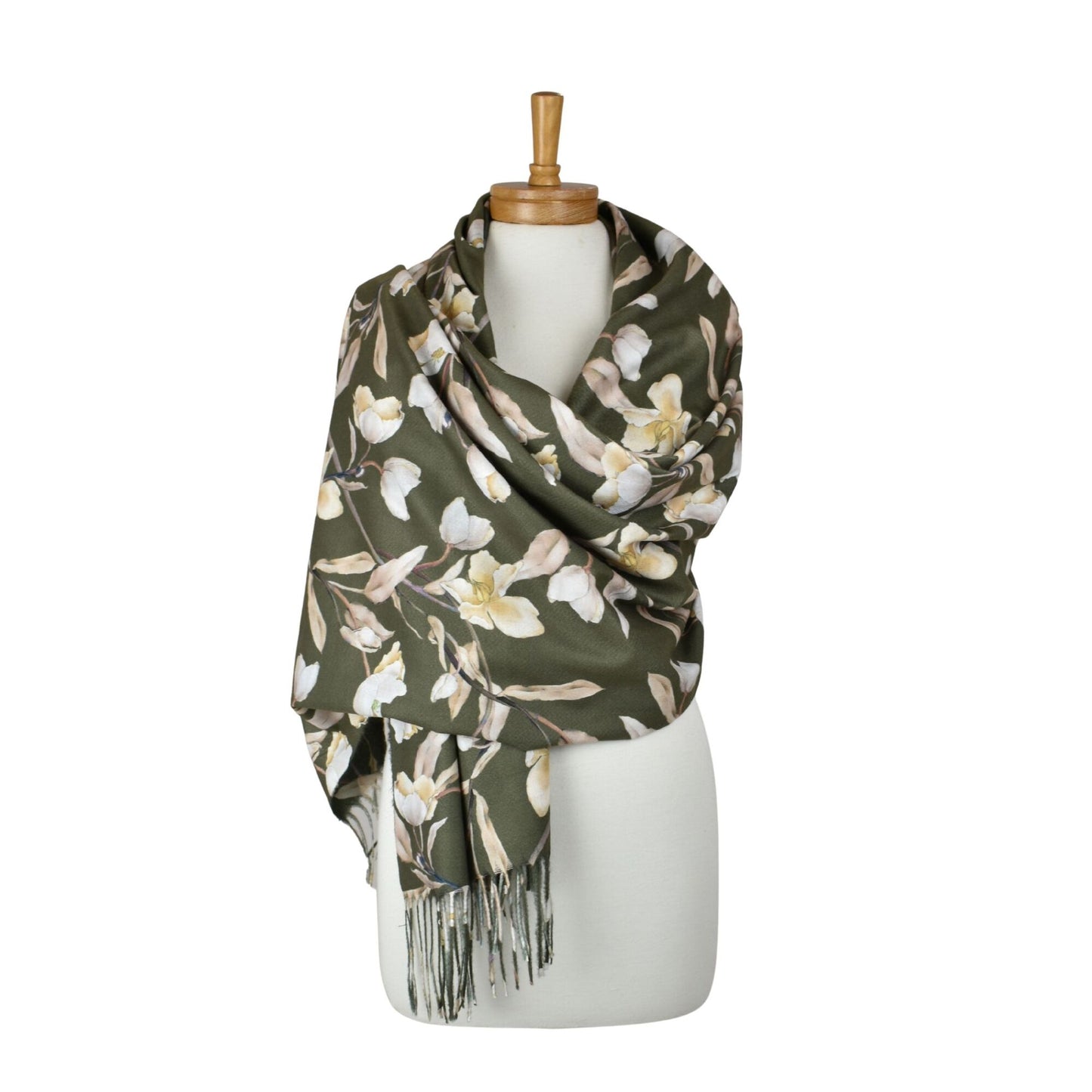 Magnolia Garden Scarf Olive Green