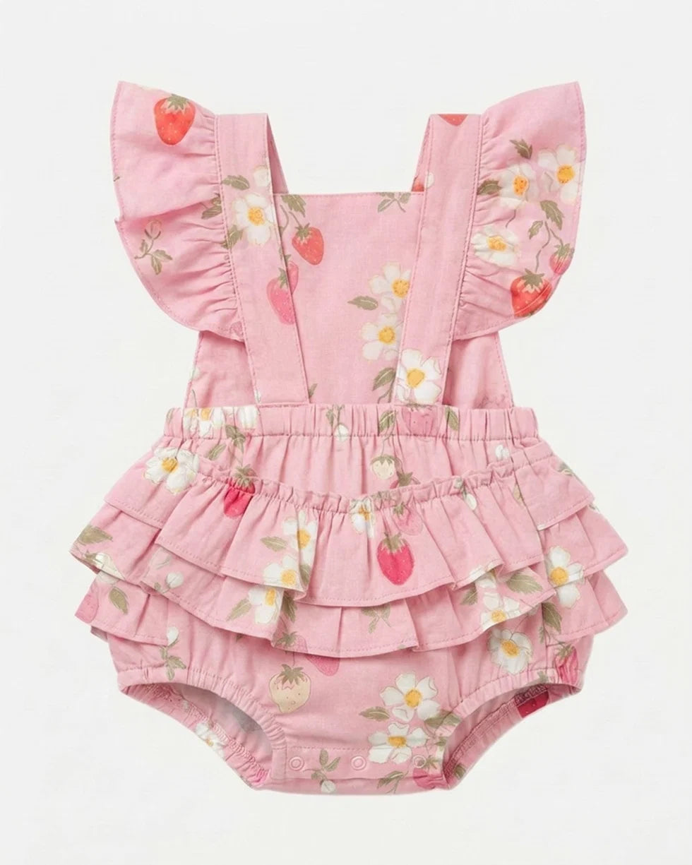 Baby Romper Strawberry Fields Blossom